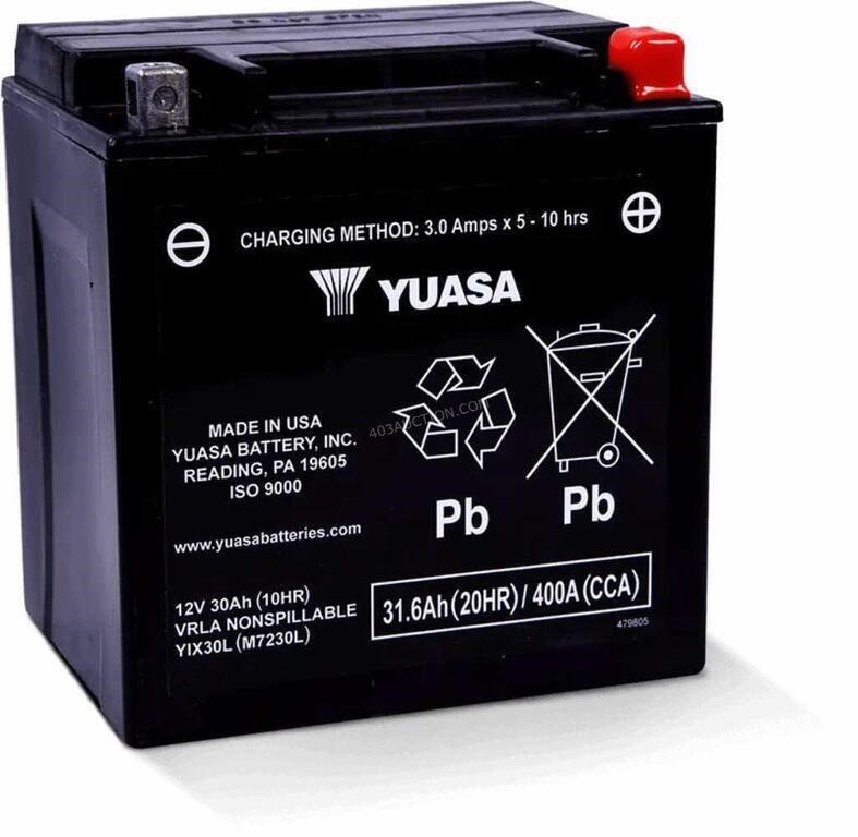 Yuasa Power Sport 12V 30AH AGM Battery - NEW $210