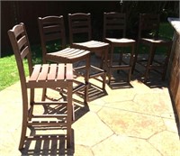 Polywood Outdoor Stools Lot of 5