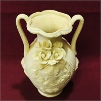 Bisque Flower Vase (Vintage) (5 3/4" Tall)