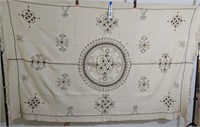 NATIVE AMERICAN TABLE CLOTH HANDMADE NEEDLEWORK