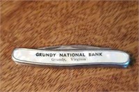 Grundy National bank knife