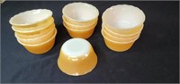 Group of 12 Fire king peach luster dessert dishes