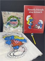 Smurf Gift Wrap, Binder, Pencil, Fabric