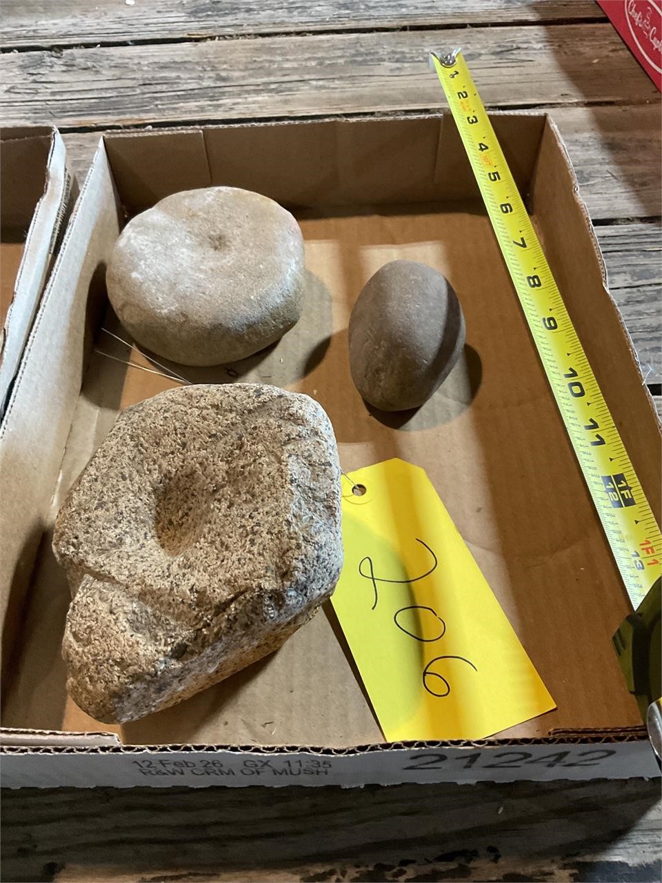 Native American Indian nutting stone artifact lot