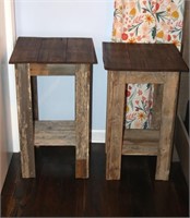 Rustic Bedside Tables 19x17x17