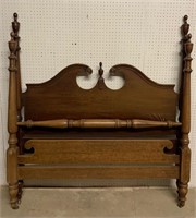 Full Size Antique Walnut Bed