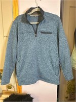 Eddie Bauer Blue Sweater with Black Zipper