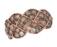 Brilliant 1.00 ct Chocolate Diamond Designer Ring