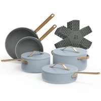 12pc Ceramic Non-Stick Set, Cornflower Blue