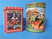 TWO CUTE VTG DISNEY TINS-ONE IS A BANK