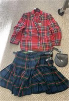 American highlander Scottish kilt, jacket &