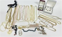 Cultured & Faux Pearl Costume Jewelry- 1.85 lbs