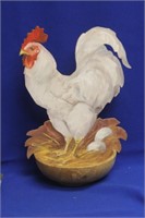 Signed Wooden Chicken Feeder