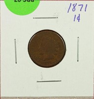 1871 Indian Cent FR