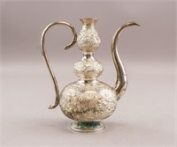 Chinese Silver-plated Floral Tea Pot