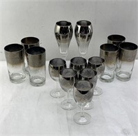 Bride & Groom wine glasses and glasses set