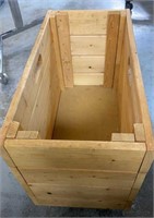 24x14x12in Wooden crate with wheels