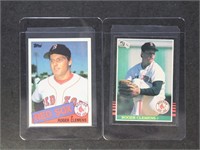 Roger Clemens 1985 Topps, Fleer & Donruss Baseball