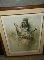 NATIVE AMERICAN INDAIN ART PENCIL SIGNED, TITLED