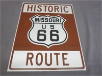 Missouri 66 Historic Route Metal Sign
