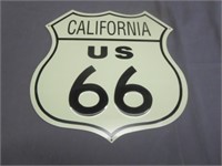 California 66 Metal Sign