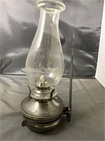 Vintage Oil Lamp With Wall Hanger