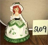 Girl in Green and White Music Box