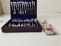 Large Silverware Set With Case