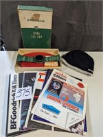 Assorted BF Goodrich Hat, Magazines, Ice Cap