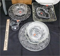 (8) Pieces of Various Glass Serving Dishes & Bowls