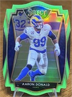 Aaron Donald 2020 Select Neon Green Die-Cut