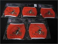 LOT OF 5 CLEVELAND BROWNS FACE MASKS NEW