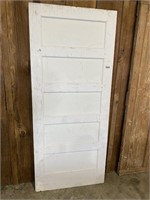 White Vintage Solid Core Door, 34x80"