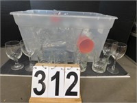 Clear Tote ~ Clear Drinking Glasses ~ Misc