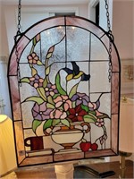 STAINED GLASS STILL LIFE WINDOW PANEL