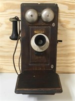 Western Electric Oak Wall Crank Telephone