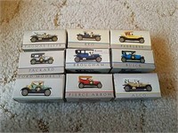 (9) Small Model Cars- in Boxes