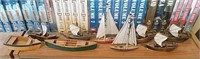 Group of Wooden Ships & Boats- Neat
