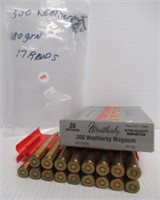 (17) Rounds of 300 Weatherby magnum 180GR with