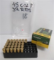 (32) Rounds of Remington 45 colt with box.