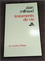 Alain Milhaud Signed Testaments De Vie Softcover