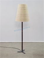 Rosewood Aluminum Floor Lamp Woven Shade