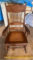 Wooden carved Cane seat rocking chair