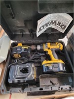 DeWalt 18 volt drill with two batteries and