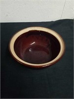 Vintage marquest stoneware Bowl daisy dot brown