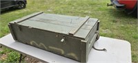Large Wooden Ammunition Box Case