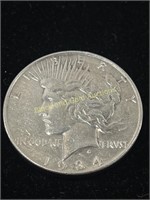 1934 Silver Peace Dollar AU