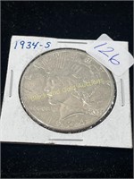 1934-S Silver Peace Dollar EF