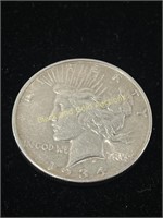 1934-D Silver Peace Dollar EF