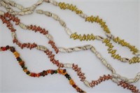 (2) Shell Necklaces & Tiny Colorful Stone Strand